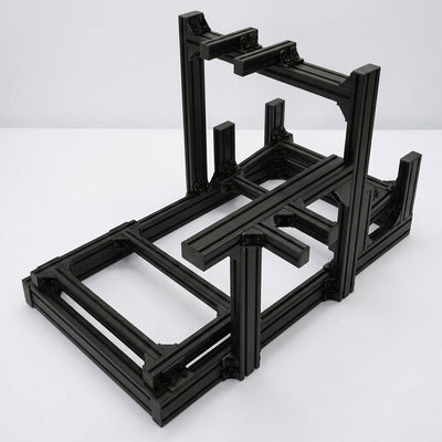 Racing Simulator Cockpit Built to Support VR Gaming, Aluminum Profile Frame, DIY Assembly Kit, Adjustable Setup