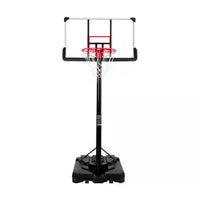 6.6 Ft. to 10 Ft. Adjustable Height Portable Basketball Hoop Goal Basketball System Basketball Equipment with Wheels