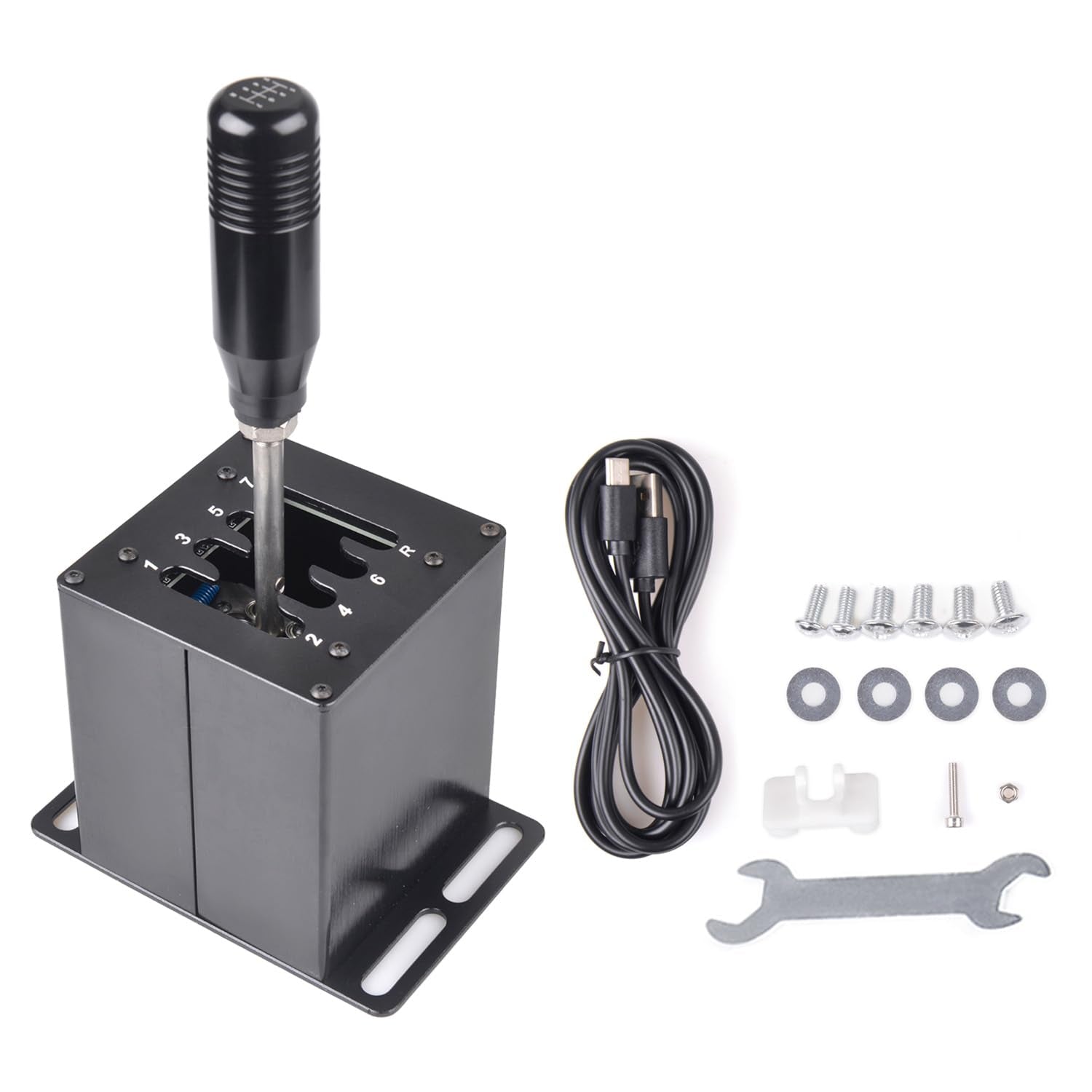 PC USB Simulator Shifter 7+R H Gear Shifter for LO GITECH G29/G27/G25/G920, T300RS/GT, Compatible with Gearshift PC Windows Steering Wheel for ATS ETS Dust WRC Sim Racing Game