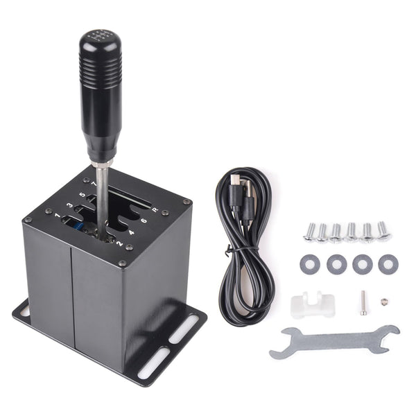 PC USB Simulator Shifter 7+R H Gear Shifter for LO GITECH G29/G27/G25/G920, T300RS/GT, Compatible with Gearshift PC Windows Steering Wheel for ATS ETS Dust WRC Sim Racing Game