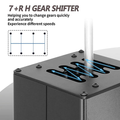 PC USB Simulator Shifter 7+R H Gear Shifter for LO GITECH G29/G27/G25/G920, T300RS/GT, Compatible with Gearshift PC Windows Steering Wheel for ATS ETS Dust WRC Sim Racing Game