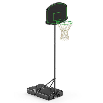 Portable Basketball Hoop Basketball Goal System 60 In. to 78 In. Height Adjustable, Fillable Base with Wheels (2-Pack)