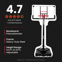 6.6 Ft. to 10 Ft. Adjustable Height Portable Basketball Hoop Goal Basketball System Basketball Equipment with Wheels — Results & Stats
