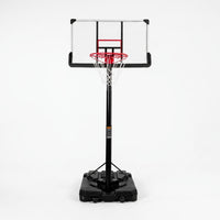 6.6 Ft. to 10 Ft. Adjustable Height Portable Basketball Hoop Goal Basketball System Basketball Equipment with Wheels — Studio Shot