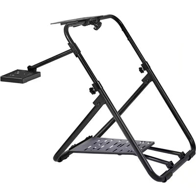 Foldable Racing Steering Wheel Stand, Height Adjustable Universal Base Heavy-Duty Formula Seating Portable