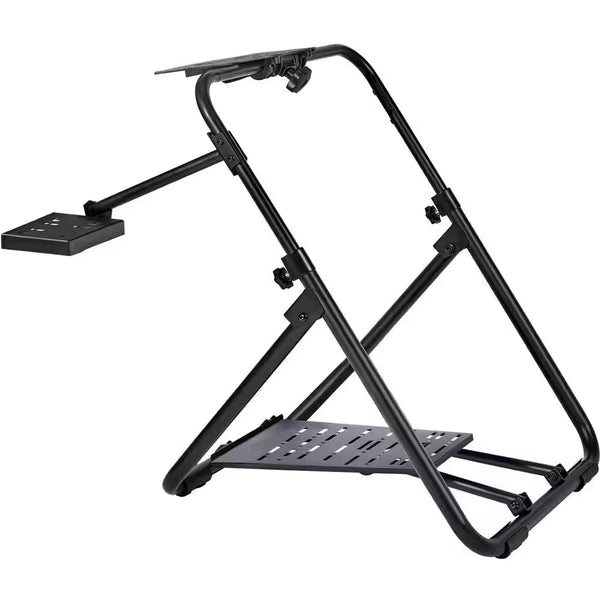 Foldable Racing Steering Wheel Stand, Height Adjustable Universal Base Heavy-Duty Formula Seating Portable