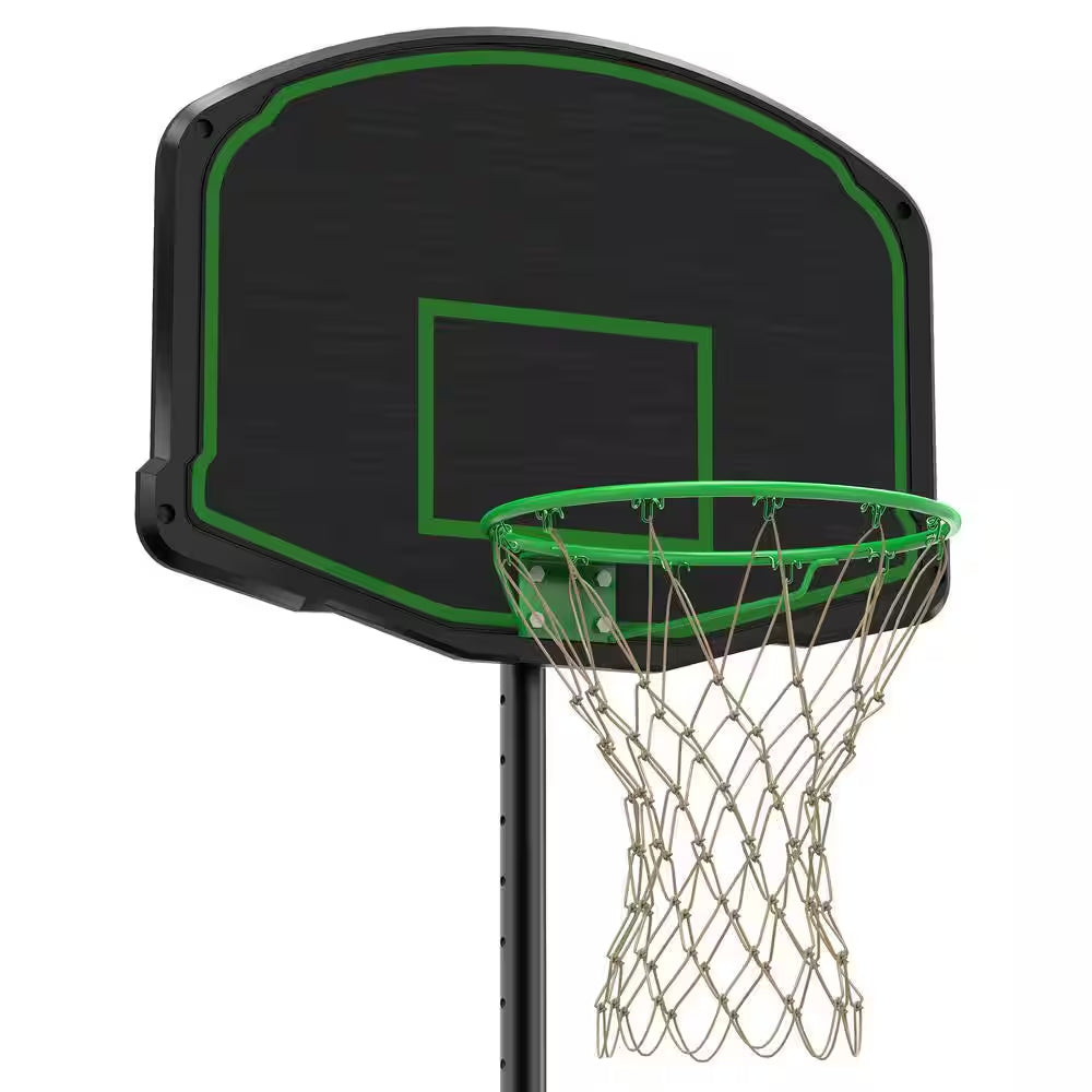 Portable Basketball Hoop Basketball Goal System 60 In. to 78 In. Height Adjustable, Fillable Base with Wheels (2-Pack)