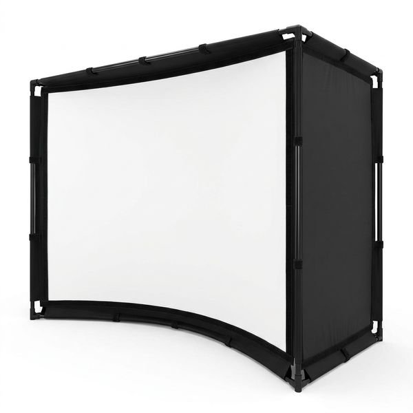 Golf Simulator Enclosure Kit Designed for Indoor Practice, 9.8x9.8x4.9 Frame, Durable Impact Screen, Velcro System